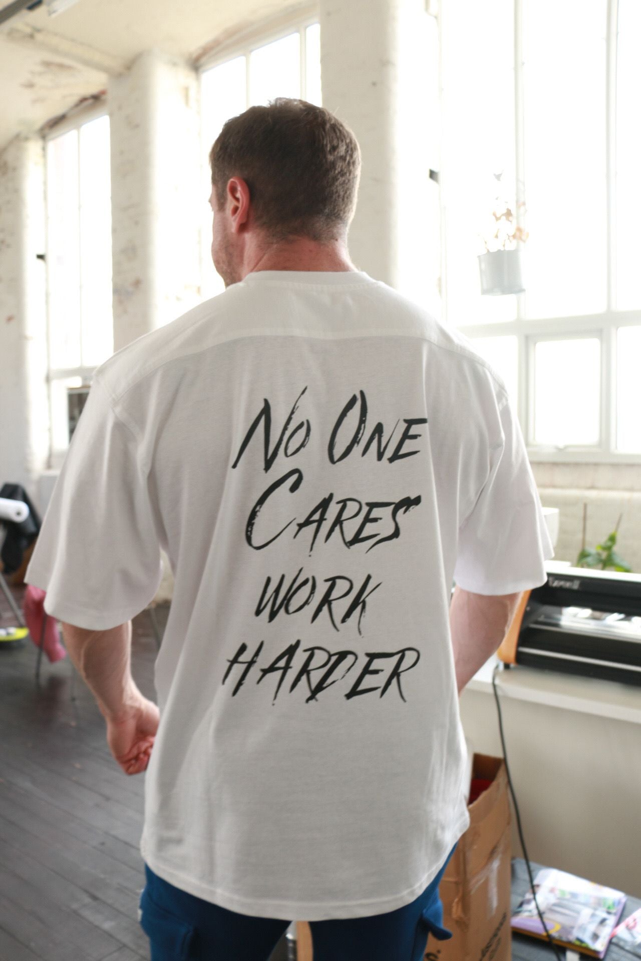 FBS No One Cares Work Harder Over sized T'shirt - Full Boar Sports