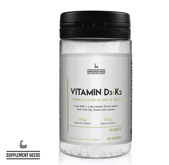 Supplement Needs - Vitamin D3+K2 - 120 servings - Full Boar Sports