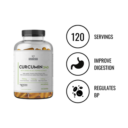 SUPPLEMENT NEEDS CURCUMIN WITH BLACK PEPPER EXTRACT- 240 CAPSULE