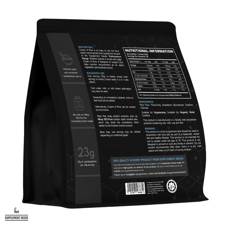 Supplement Needs Cream of Rice - 2KG – Full Boar Sports