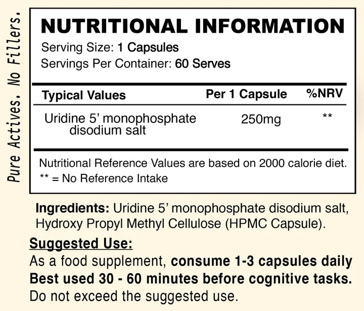 Nice Supplement Co. - Uridine Monophosphate 60 Capsules