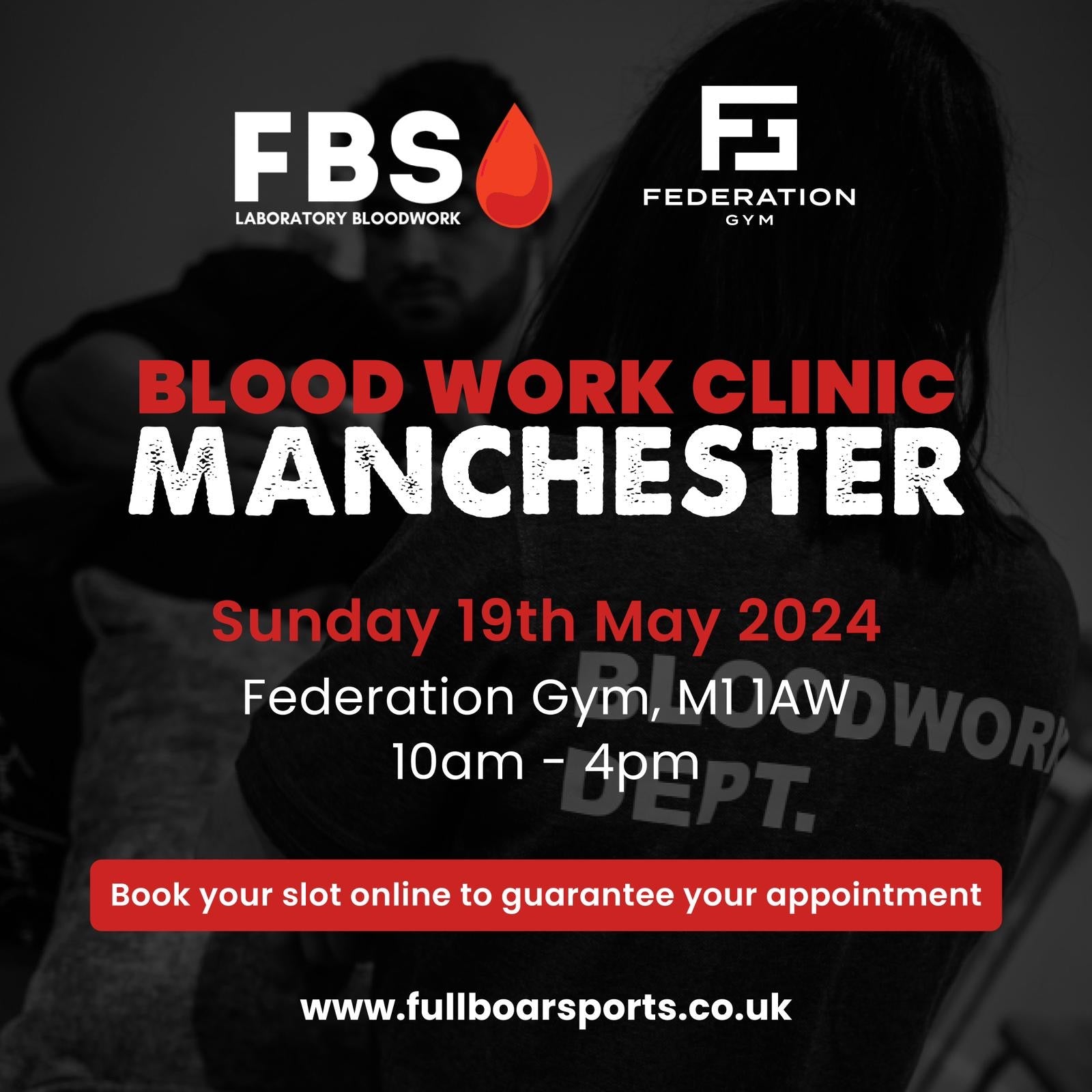 BLOOD CLINIC - FEDERATION GYM Central Manchester - M1 1AW