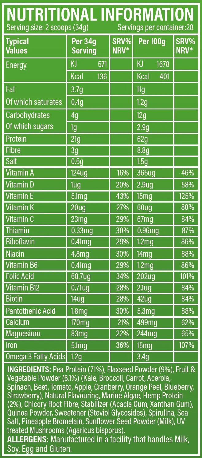 TBJP Superfood Greens - 28 servings Vanilla