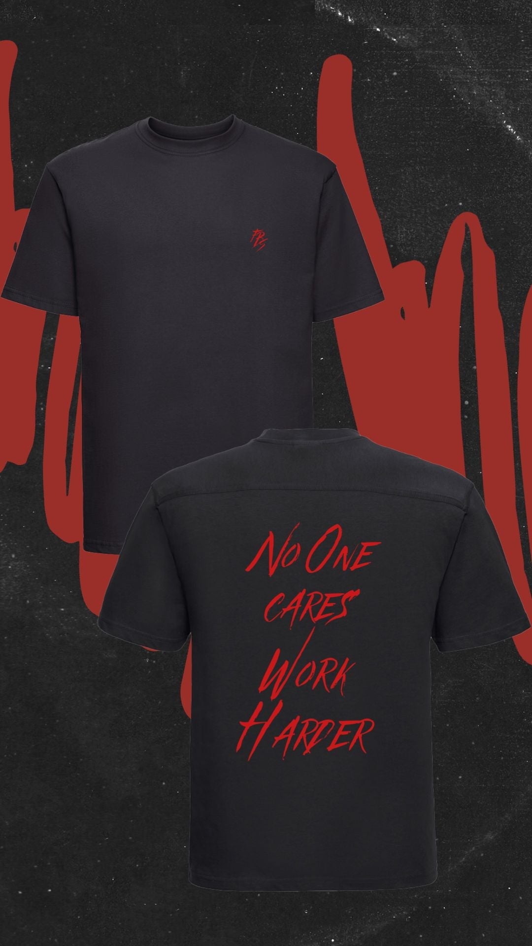 FBS No One Cares Work Harder Over sized T'shirt - Full Boar Sports