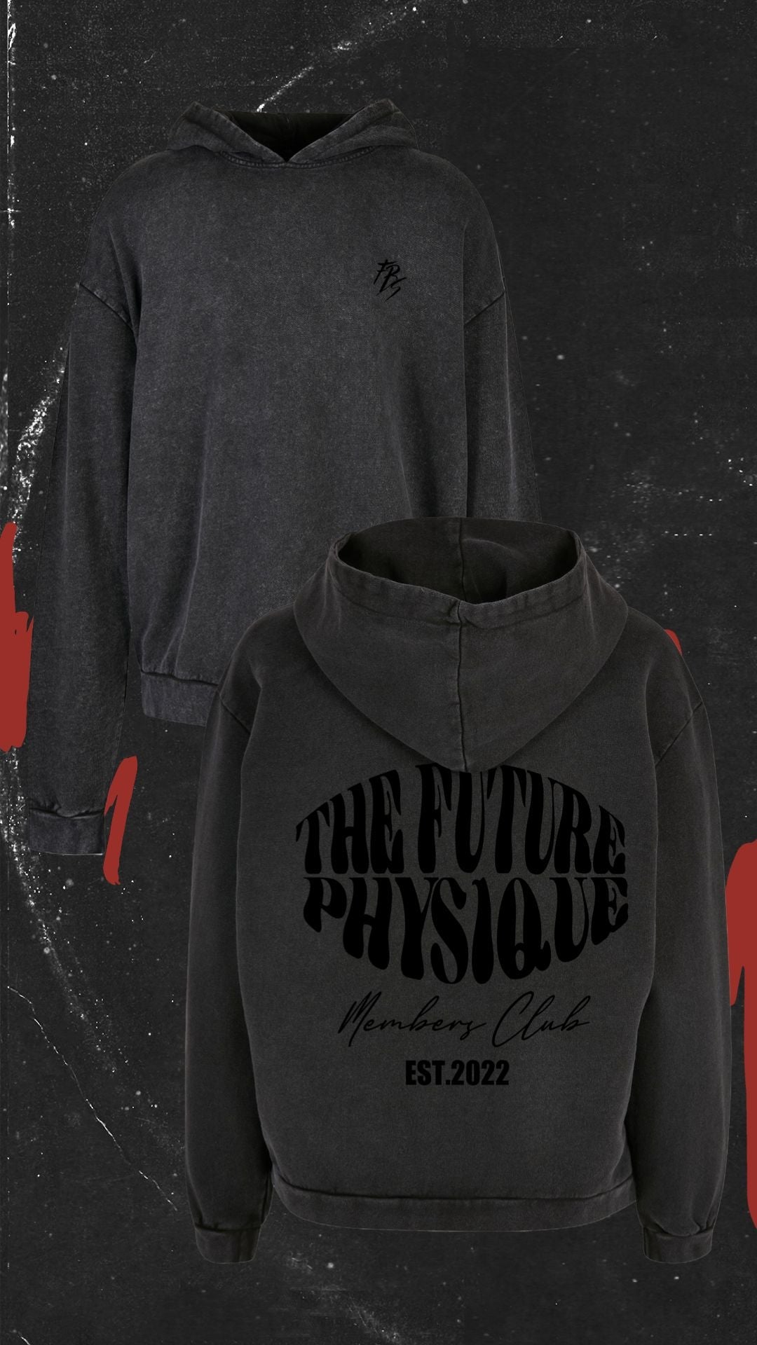 Future Series Members Club Hoodies - Acid Wash Oversized (PRE ORDER) - Full Boar Sports