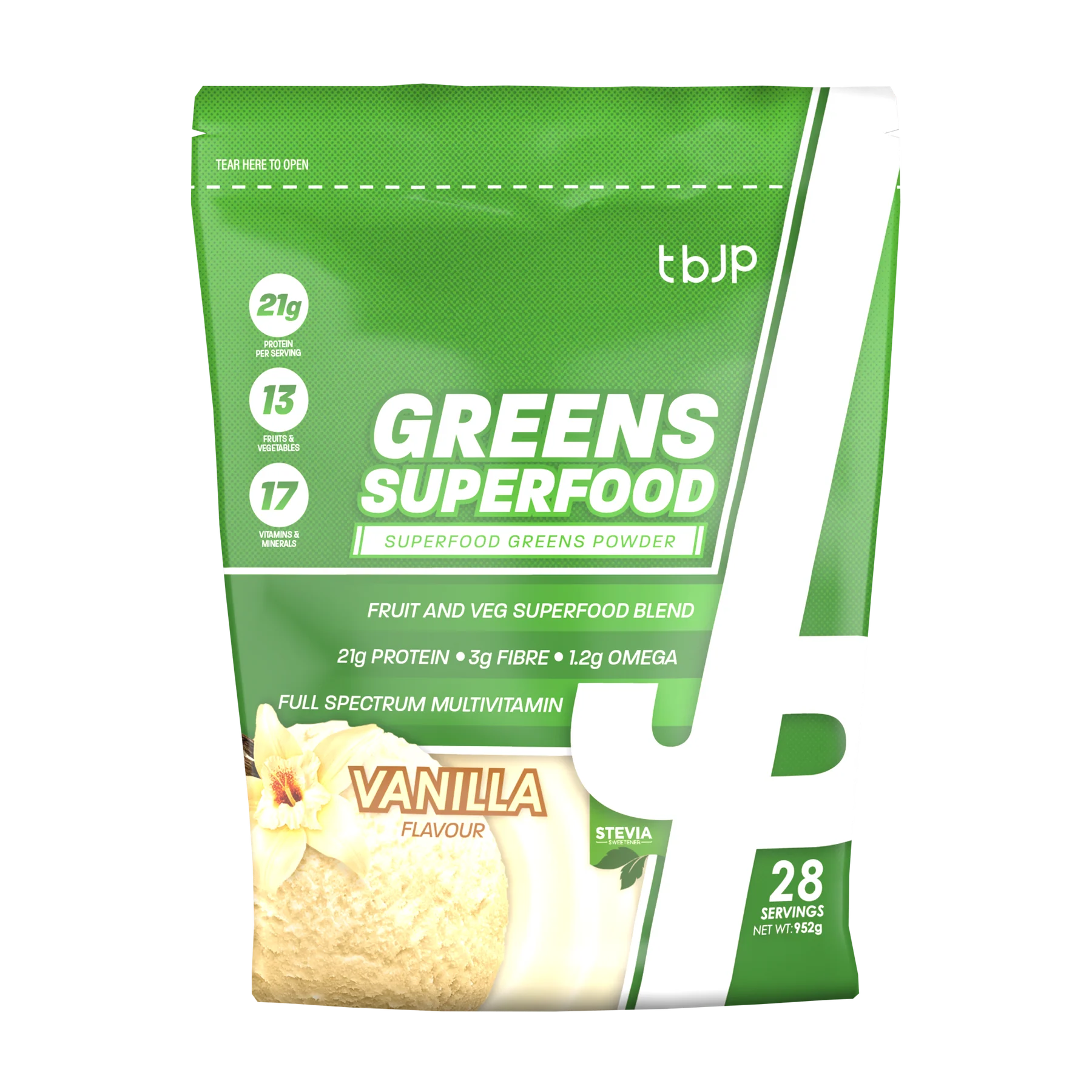 TBJP Superfood Greens - 28 servings Vanilla