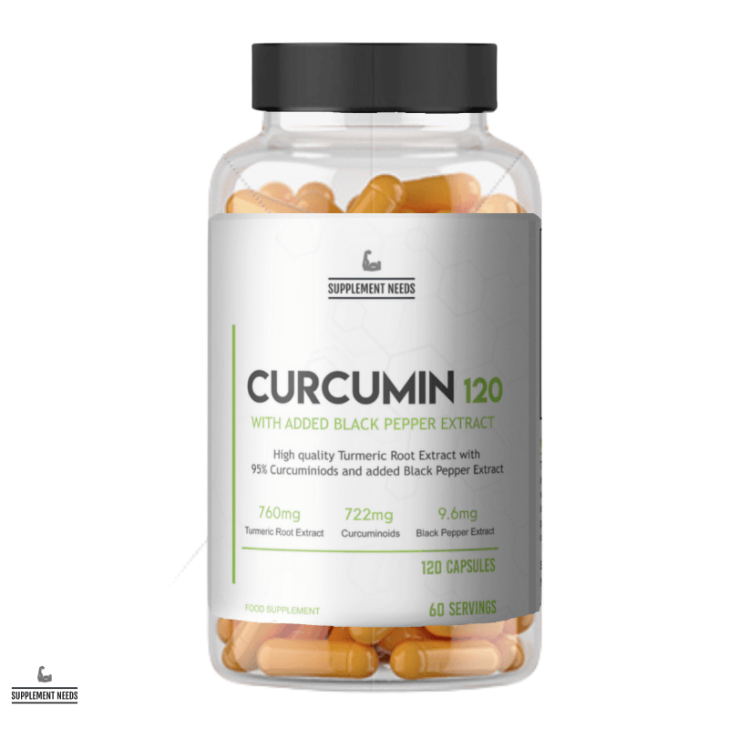 SUPPLEMENT NEEDS CURCUMIN WITH BLACK PEPPER EXTRACT- 240 CAPSULE - Full Boar Sports