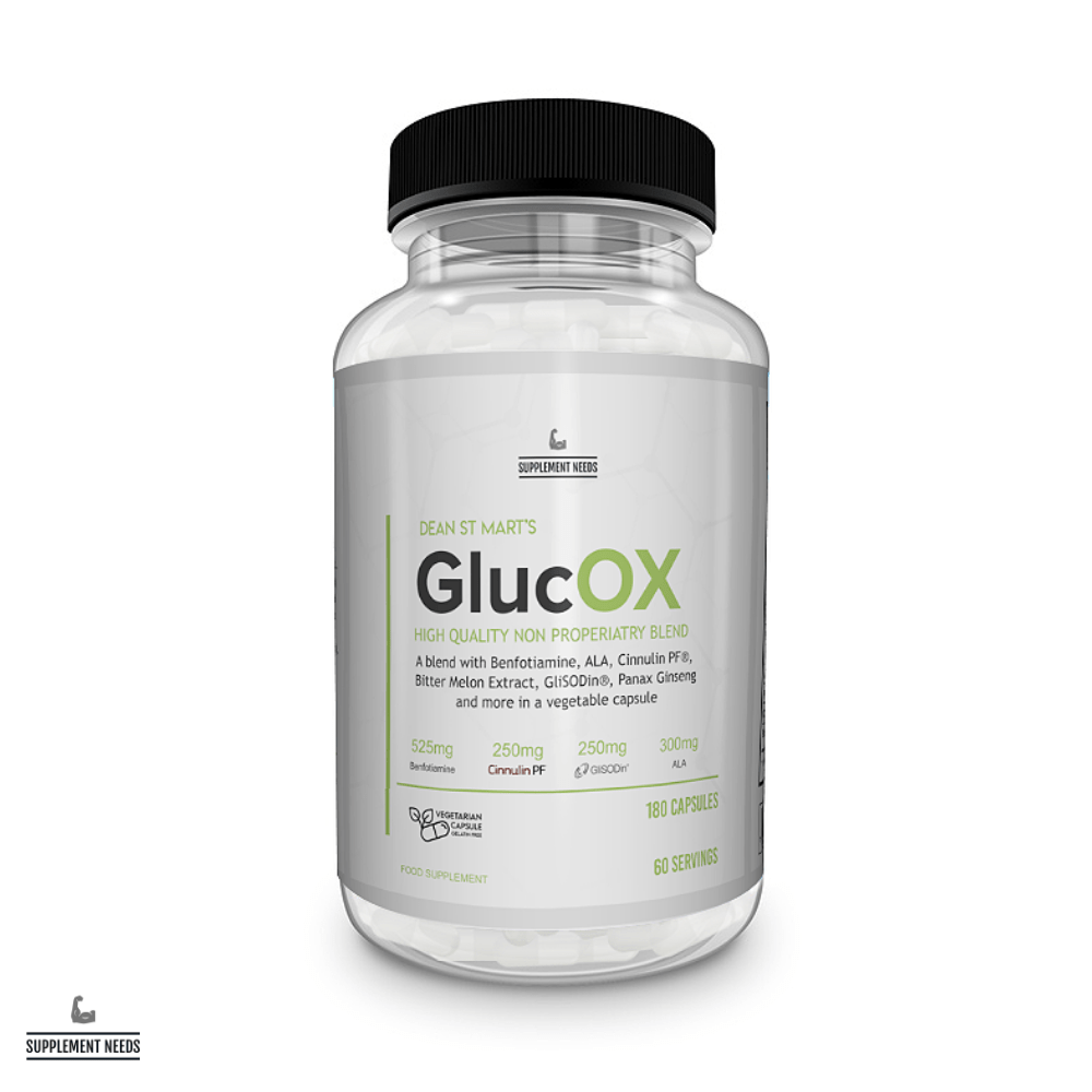 SUPPLEMENT NEEDS GLUCOX - 180 CAPSULES - Full Boar Sports