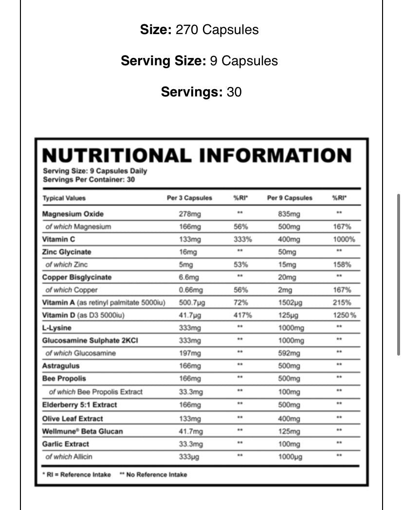Supplement needs - Immuno pro plus - 90 servings - Full Boar Sports